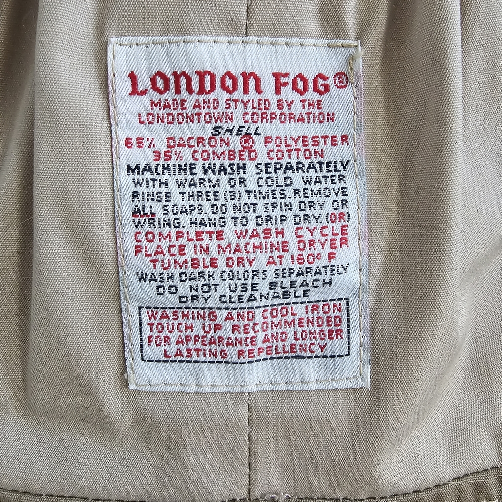 London Fog strapless trench coat dress. - Picture 5 of 10